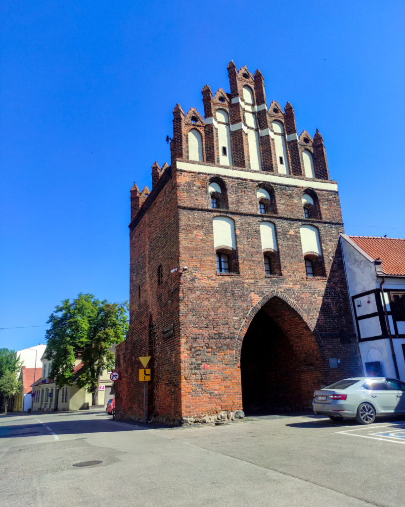 Brodnica, Kujawsko-Pomorskie, żółty szlak, na szlaku z psem